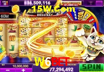 Sessão de jogo em andamento no aplicativo W6BET para Android
